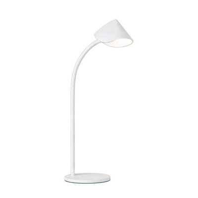 Luminosa Lighting Luminosa Capuccina Large 1 Light Table Lamp8.5W Led3000K610LmWhite3Yrs Warranty from B&Q