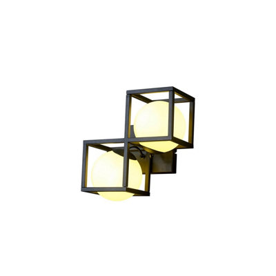 Luminosa Lighting Luminosa Desigual Wall Lamp2 Light G9Matt Black from B&Q