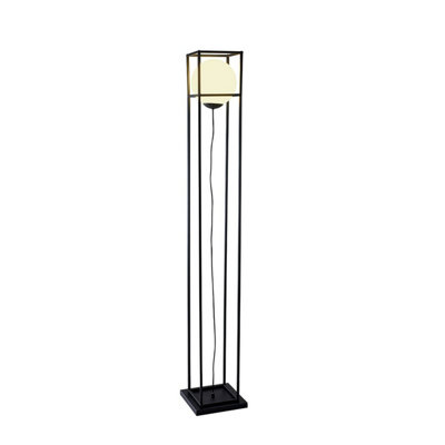 Luminosa Lighting Luminosa Desigual Small Floor Lamp1 Light E27Matt Black from B&Q
