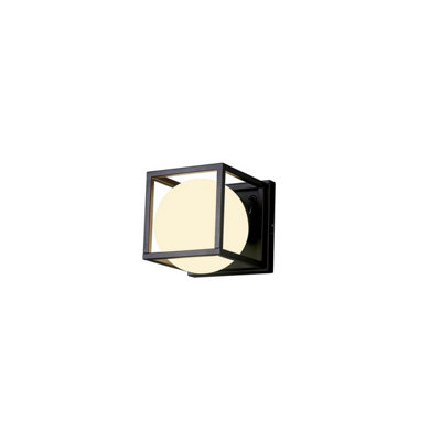 Luminosa Lighting Luminosa Desigual Medium Wall Lamp1 Light E27Matt Black from B&Q