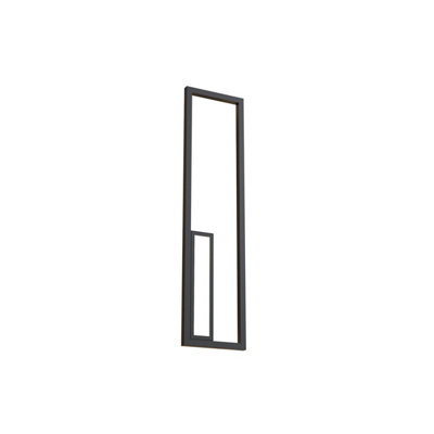 Luminosa Lighting Luminosa Boutique Rectangle Wall LampDimmable40W Led3000K2250LmBlack3Yrs Warranty from B&Q