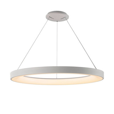 Luminosa Lighting Luminosa Niseko Ring Pendant 90Cm 66W Led3000K-6000K Tuneable4200LmRemote ControlWhite3Yrs Warranty from B&Q