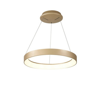 Luminosa Lighting Luminosa Niseko Ring Pendant 45Cm 30W Led3000K-6000K Tuneable2100LmRemote ControlGold3Yrs Warranty from B&Q