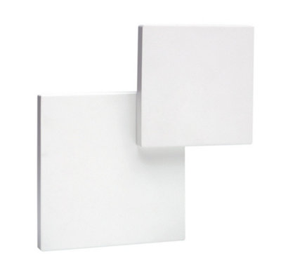 Luminosa Lighting Luminosa Fusion Wall Light Squares 5W Led 3000K Matt White285Lm, from B&Q