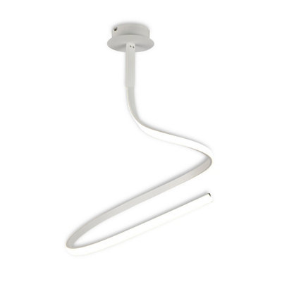 Luminosa Lighting Luminosa Nur Blanco Semi Flush Simple Lamp30W Led 4000K2400LmDimmableWhite/frosted Acrylic3Yrs Warranty from B&Q