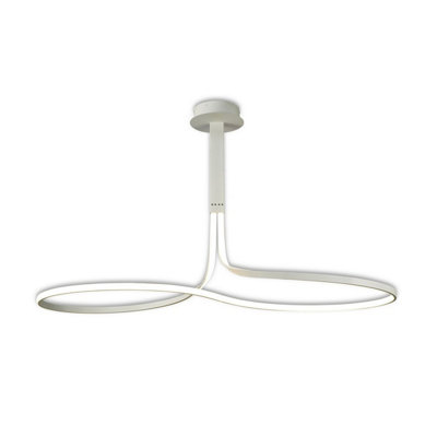 Luminosa Lighting Luminosa Nur Blanco Xl Rectangular Semi Flush 50W Led 4000K3900LmDimmableWhite/frosted Acrylic3Yrs Warranty from B&Q