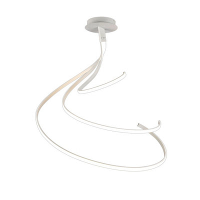 Luminosa Lighting Luminosa Nur Blanco Xl Semi Flush 80W Led 4000K6200LmDimmableWhite / Frosted Acrylic3Yrs Warranty from B&Q