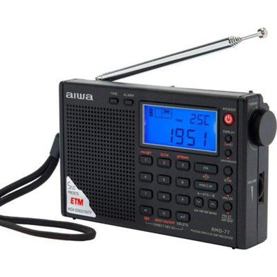 Aiwa Rmd-77 Black Multiband Stereo Radio from B&Q