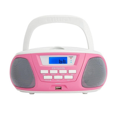 Aiwa Bbtu-300 Pink Boombox Portable Cd Radio from B&Q