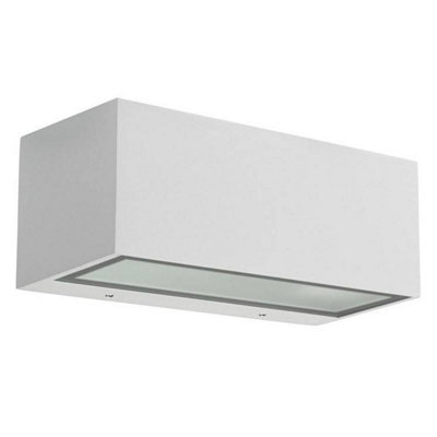 Luminosa Lighting Luminosa Nemesis Aluminium 1 Light Outdoor Wall Light White Ip54E27 from B&Q