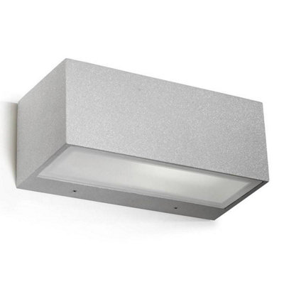 Luminosa Lighting Luminosa Nemesis Aluminium 1 Light Outdoor Wall Light Grey Ip54E27 from B&Q