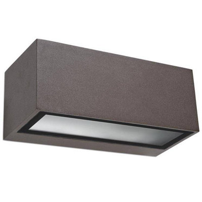 Luminosa Lighting Luminosa Nemesis Aluminium 1 Light Outdoor Wall Light Brown Ip54E27 from B&Q
