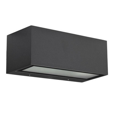Luminosa Lighting Luminosa Nemesis Aluminium 1 Light Outdoor Wall Light Urban Grey Ip54E27 from B&Q