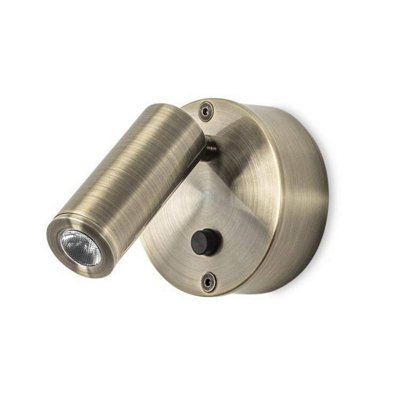 Luminosa Lighting Luminosa Leds C4 Ivy Led Adjustable 1 Light Indoor Wall Light Antique Brass from B&Q