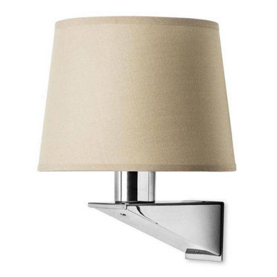 Luminosa Lighting Luminosa Gloss 1 Light Indoor Wall Light ChromeSatin NickelE27 from B&Q