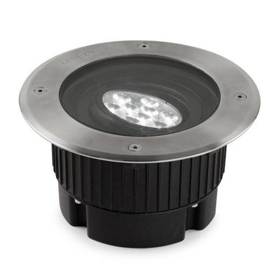 Luminosa Lighting Luminosa Gea Power Led 9 Light Round Recessed Floor Light Stainless Steel Aisi 316 Ip67 from B&Q
