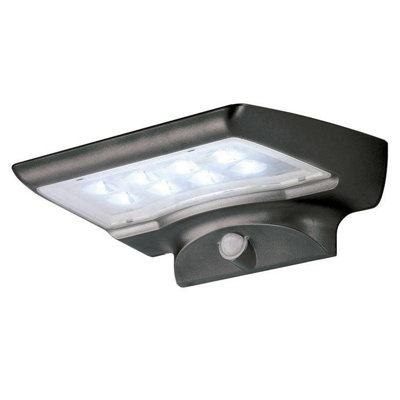 Luminosa Lighting Luminosa Solar Led Outdoor Surface Mounted Wall Light Black Ip44 from B&Q