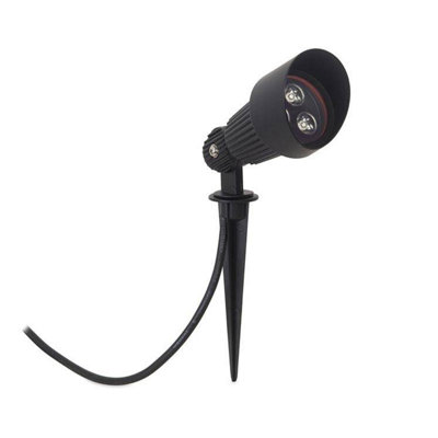 Luminosa Lighting Luminosa Minimal Green Led 3 Light Outdoor Spotlight Black Ip65 from B&Q