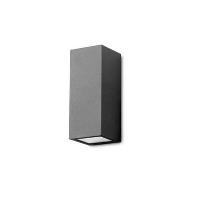 Luminosa Lighting Luminosa Cube 2 Light Outdoor Wall Light Black Ip44 from B&Q