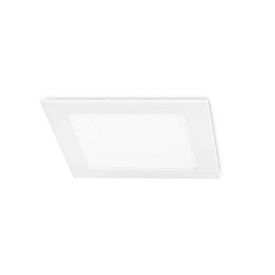 Luminosa Lighting Luminosa Easy Integrated Led Square Recessed Downlight Panel Matt WhiteCool White from B&Q