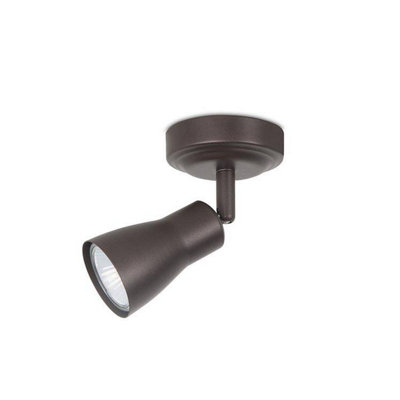 Luminosa Lighting Luminosa Safran Single Spotlight Brown 1X Gu10 from B&Q