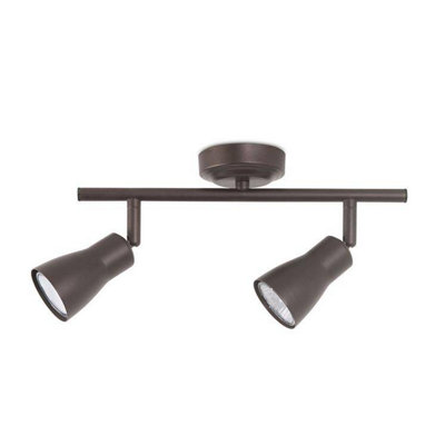 Luminosa Lighting Luminosa Safran Twin Spotlight Brown 2X Gu10 from B&Q