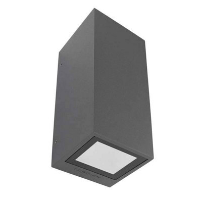 Luminosa Lighting Luminosa Afrodita 2 Light Outdoor Up Down Wall Light Urban Grey Ip65Gu10 from B&Q