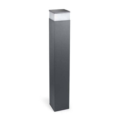 Luminosa Lighting Luminosa Cubik Led Outdoor Tall Bollard Light Urban Grey Ip65 from B&Q