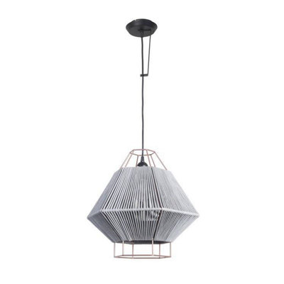 Luminosa Lighting Luminosa Legato 1 Light Wall / Ceiling Pendant BlackGreyE27 from B&Q