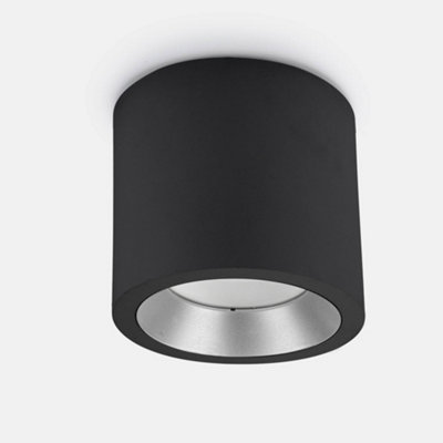 Luminosa Lighting Luminosa Cosmos Outdoor Led Surface Mounted Ceiling Light Black 16.8Cm 2526Lm 3000K Ip65 from B&Q