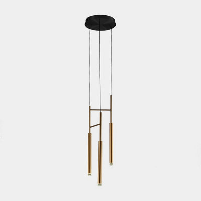 Luminosa Lighting Luminosa Candle Cluster Pendant Ceiling Light Brass Led 11.5W 2700K Phase Cut Dimming from B&Q
