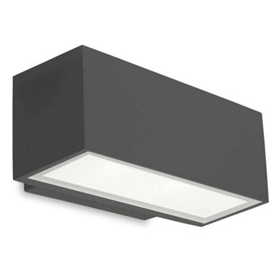 Luminosa Lighting Luminosa Afrodita Outdoor Led Up & Down Wall Light Urban Grey 22Cm 1955Lm 4000K Ip65 from B&Q