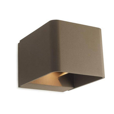 Luminosa Lighting Luminosa Wilson Outdoor Led Up Down Wall Light Brown 855Lm 3000K Ip65 from B&Q