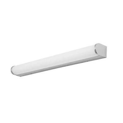 Luminosa Lighting Luminosa Lungo Bathroom Led Flush Wall Light Chrome 1365Lm 3000K Ip44 from B&Q
