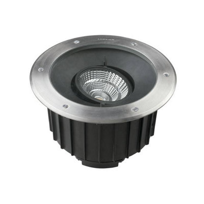 Luminosa Lighting Luminosa Gea Outdoor Led Recessed Ground Uplight Stainless Steel Polished 1-10V Dimming 30Cm 4075Lm 4000K Ip67 from B&Q