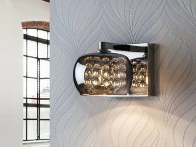 Luminosa Lighting Luminosa Ari Wall Lamp Mirror GlassG9Uk Stock from B&Q