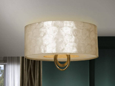 Luminosa Lighting Luminosa Ed 4 Light Flush Ceiling Light GoldE27Uk Stock from B&Q