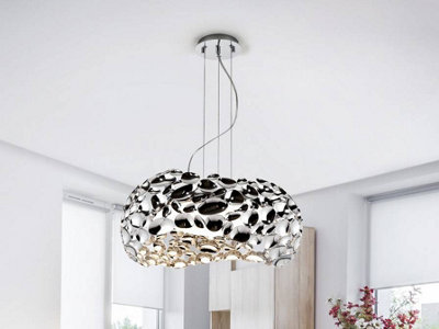 Luminosa Lighting Luminosa Narisa 5 Light Ceiling Pendant ChromeG9Uk Stock from B&Q