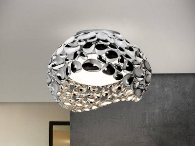 Luminosa Lighting Luminosa Narisa 5 Light Flush Ceiling Light ChromeG9Uk Stock from B&Q