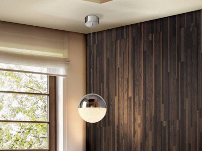 Luminosa Lighting Luminosa Sphere Integrated Led Globe Ceiling Pendant ChromeUk Stock from B&Q