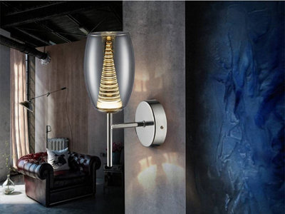 Luminosa Lighting Luminosa Nebula Integrated Led Crystal Wall Lamp ChromeUk Stock from B&Q