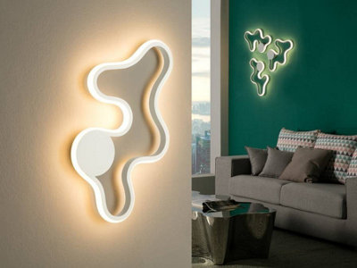 Luminosa Lighting Luminosa Marea Integrated Led Wall Lamp WhiteUk Stock from B&Q