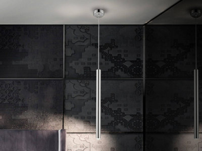Luminosa Lighting Luminosa Varas Integrated Led Ceiling Pendant ChromeUk Stock from B&Q