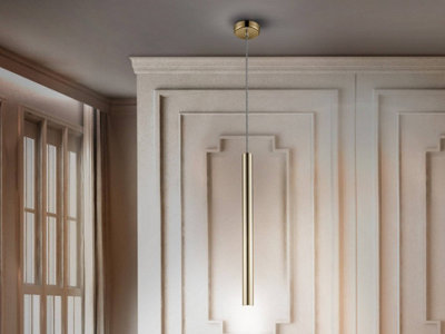 Luminosa Lighting Luminosa Varas Integrated Led Ceiling Pendant GoldUk Stock from B&Q