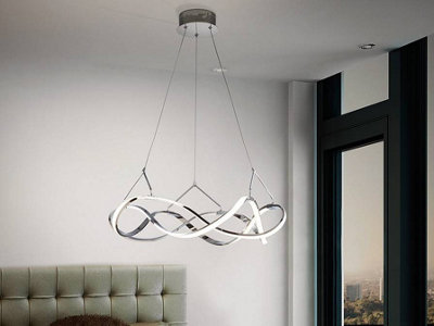 Luminosa Lighting Luminosa Molly Integrated Led Ceiling Pendant ChromeUk Stock from B&Q