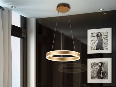 Luminosa Lighting Luminosa Helia Integrated Led Ceiling Pendant GoldUk Stock from B&Q