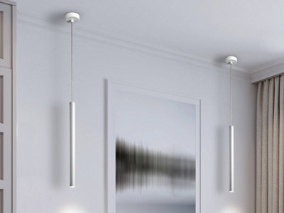 Luminosa Lighting Luminosa Varas Integrated Led Ceiling Pendant WhiteUk Stock from B&Q