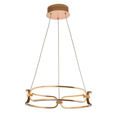 Luminosa Lighting Luminosa Colette Integrated Led Pendant LightRose GoldUk Stock from B&Q