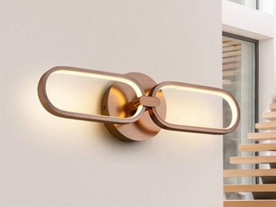 Luminosa Lighting Luminosa Colette Integrated Led Wall LightRose GoldUk Stock from B&Q