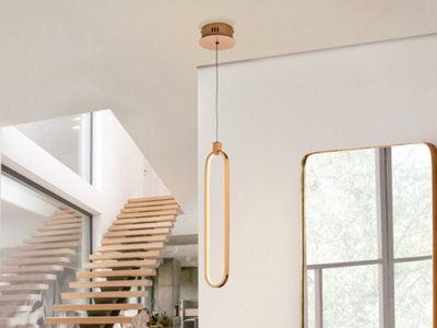 Luminosa Lighting Luminosa Colette Integrated Led Pendant LightRose GoldUk Stock from B&Q